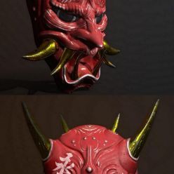 3D model Mask Oni PBR