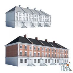3D model Townhouse (max 2014, fbx, obj)