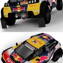 3D model Peugeot 3008DKR Dakar Rally Sport Prototype