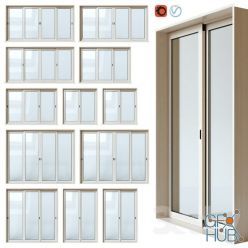 3D model Sliding windows and doors