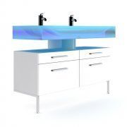 3D model Double washbasin