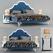 3D model Bed Garda Decor with curbstones