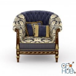 3D model Classic armchair 14438 Modenese Gastone