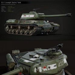 3D model IS-2 Tank PBR