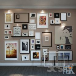 3D model Wall Composition of the frames IKEA