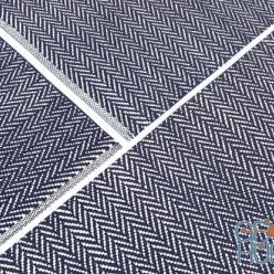 3D model Carpet Dash & Albert Herringbone Indigo Woven Cotton Rug (max, fbx)