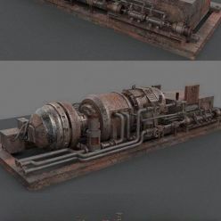 3D model Rusted Old Machinery PBR