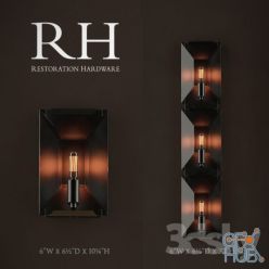 3D model Lampara Harlow crystal sconce by RH