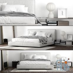 3D model B&B Italia Richard Bed