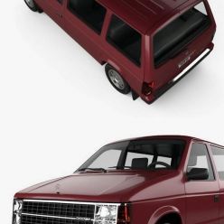 3D model Dodge Caravan 1984 car