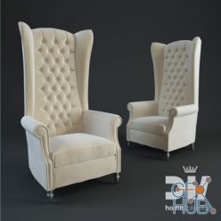 3D model AVERY bergere throne by DV homecollection