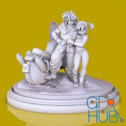 3D model Yamcha and Bulma – 3D Print