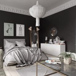 3D model Scandinavian Style Bedroom