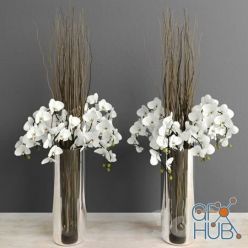 3D model Orchids With Willow Branches