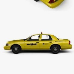 3D model Ford Crown Victoria New York Taxi 2005 car