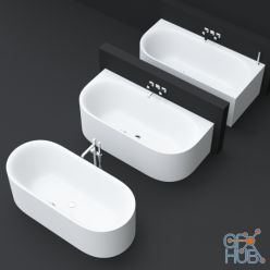 3D model BetteLux Oval baths by Bette