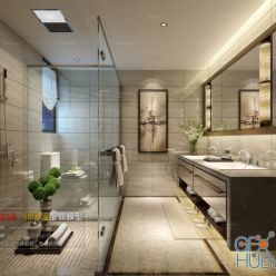 3D model Bathroom Space A014