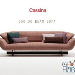 3D model Cassina 550 30 BEAM sofa (max 2011 Vray)