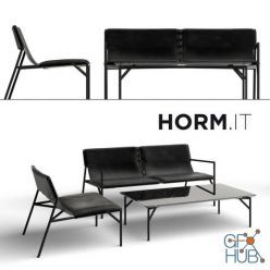 3D model Tout le Jour sofa and table by HORM.IT