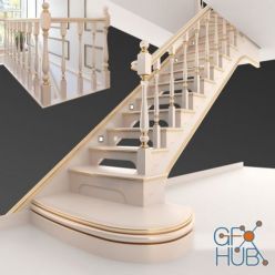 3D model Stairs with patina