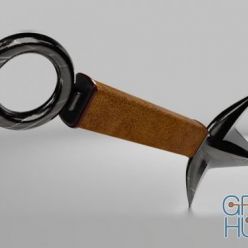 3D model Japanese kunai knife