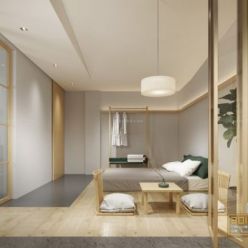3D model Bedroom Interior of the Hotel 025