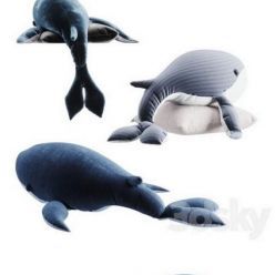 3D model Whale toy set