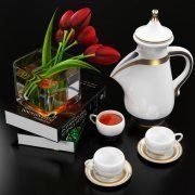 3D model Tulips and oriental teapot