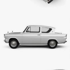 3D model Ford Anglia 105e 2-door Saloon 1967