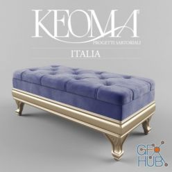 3D model Padded stool Keoma Cristina KM.ST.CL.108