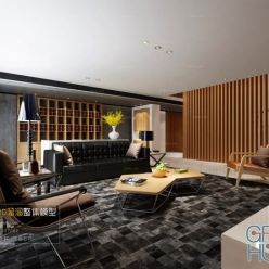 3D model Living room space B120
