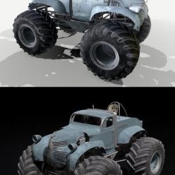 3D model GameReady Bigfoot monster truck (PBR)
