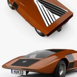 3D model Lancia Stratos Zero 1970