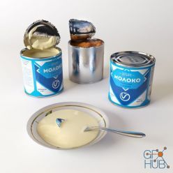 3D model Сondensed milk (max)