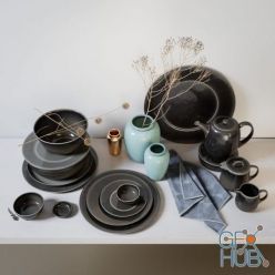 3D model Broste Copenhagen Nordic Coal Ceramics