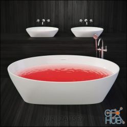 3D model Bath and washbasin Solidea from Antonio lupi