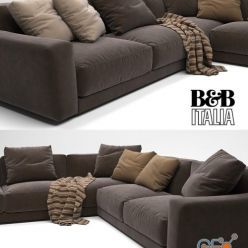 3D model Corner sofa LUIS B&B Italia