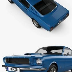 3D model Ford Mustang Fastback 1965 Hum 3D