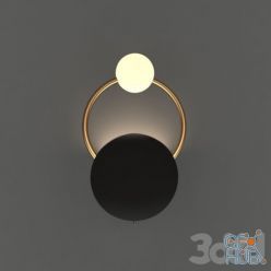 3D model Ring gold wall light