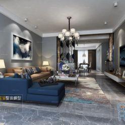 3D model Living room space B083