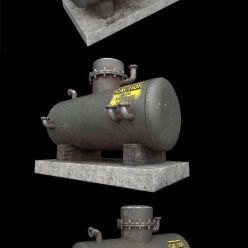 3D model Industrial Deaerator PBR