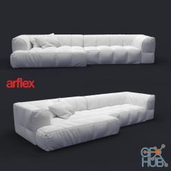 3D model Modern sofa Strips by Arflex