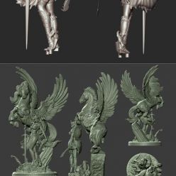 3D model Pegasus and Female Perseus – 3D Print