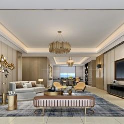 3D model Living Room European Style 022