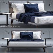 3D model Modern bed Adam by Cattelan Italia