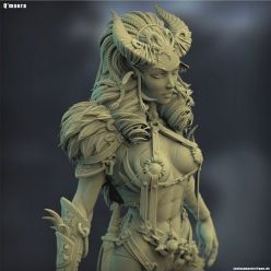 3D model Qmaera - The Cursed Queen Pin Up – 3D Print