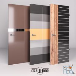 3D model Door Invisible with breakdown