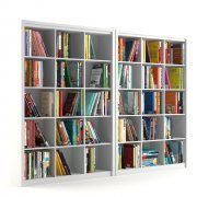 3D model Modern bookshelf with books