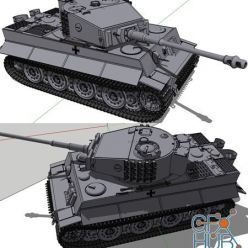 3D model Panzerkampfwagen VI Ausf PBR