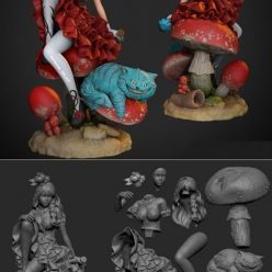 3D model Alice in Wonderland V2 – 3D Print